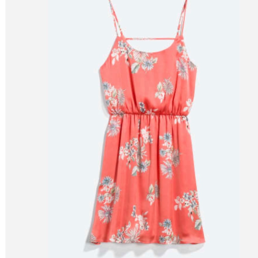 Coral slip dress